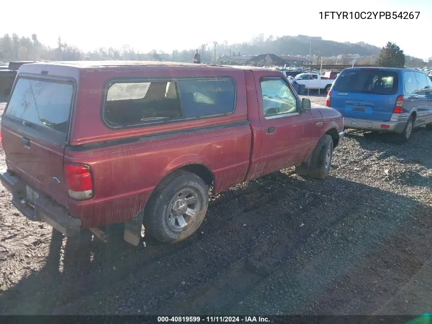 2000 Ford Ranger Xl/Xlt VIN: 1FTYR10C2YPB54267 Lot: 40819599