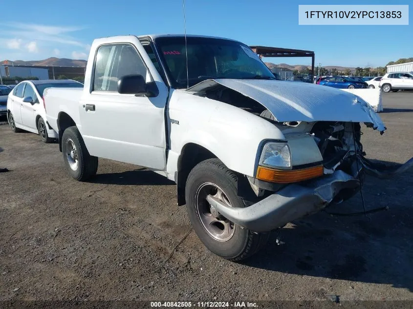 2000 Ford Ranger Xl/Xlt VIN: 1FTYR10V2YPC13853 Lot: 40842505