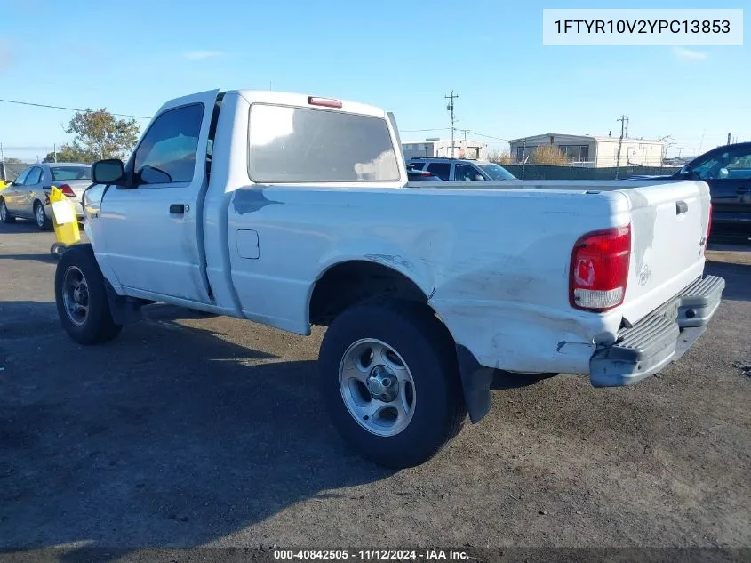 2000 Ford Ranger Xl/Xlt VIN: 1FTYR10V2YPC13853 Lot: 40842505