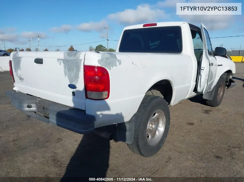 2000 Ford Ranger Xl/Xlt VIN: 1FTYR10V2YPC13853 Lot: 40842505