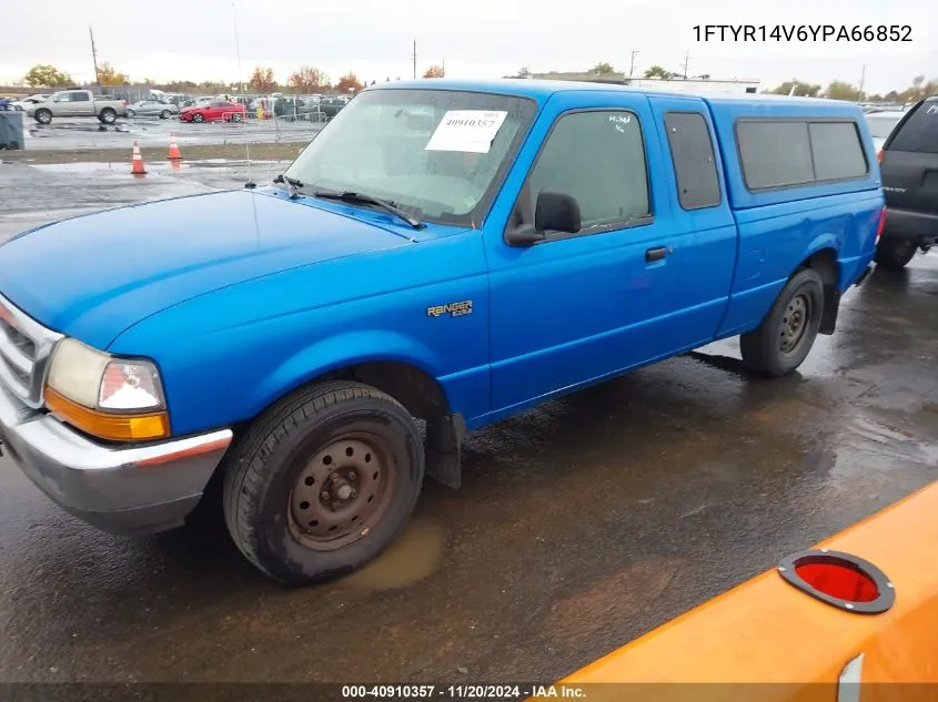 2000 Ford Ranger Xl/Xlt VIN: 1FTYR14V6YPA66852 Lot: 40910357