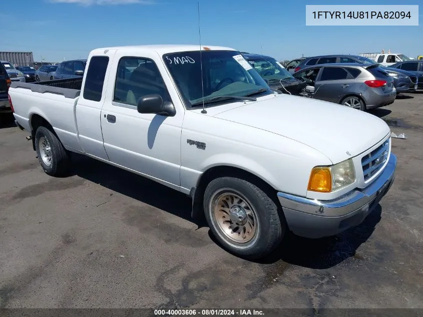 2001 Ford Ranger Edge/Xl/Xlt VIN: 1FTYR14U81PA82094 Lot: 40003606