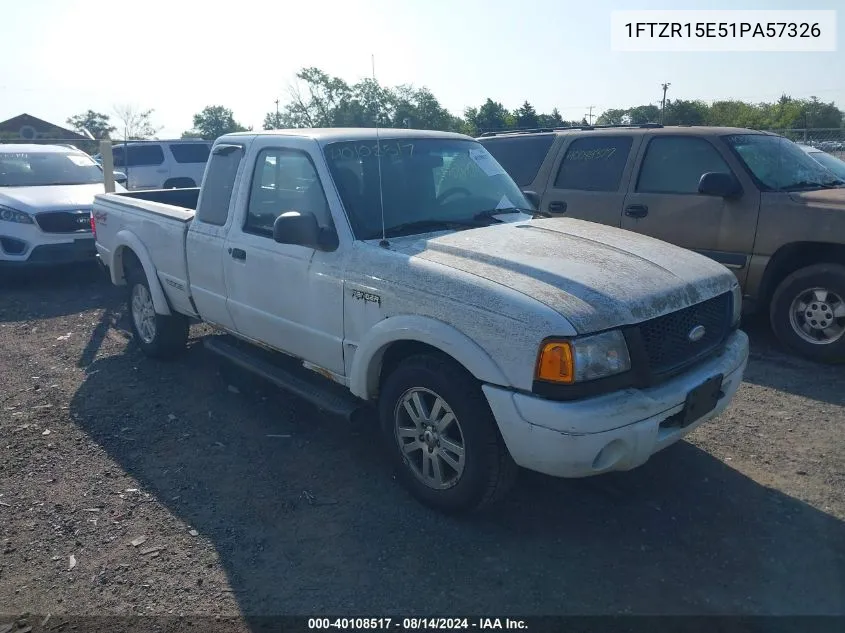 2001 Ford Ranger Edge/Xlt VIN: 1FTZR15E51PA57326 Lot: 40108517