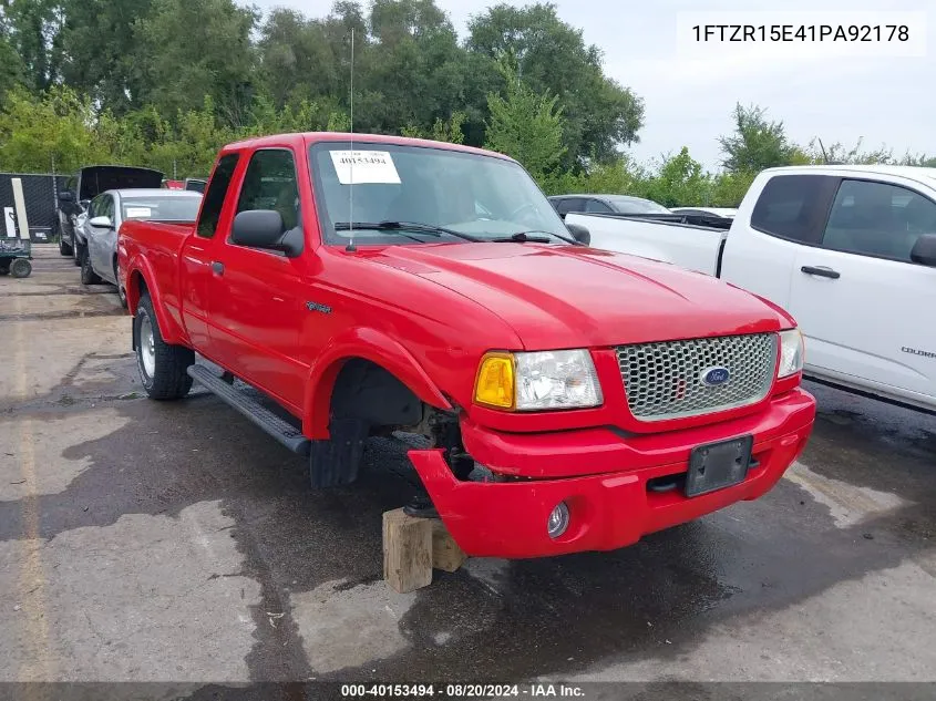 2001 Ford Ranger Edge/Xlt VIN: 1FTZR15E41PA92178 Lot: 40153494