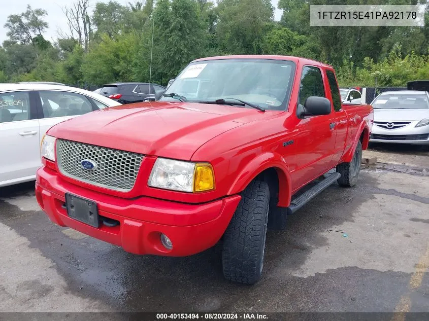 2001 Ford Ranger Edge/Xlt VIN: 1FTZR15E41PA92178 Lot: 40153494