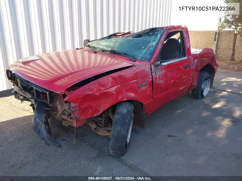 1FTYR10C51PA22366 2001 Ford Ranger Xl/Xlt