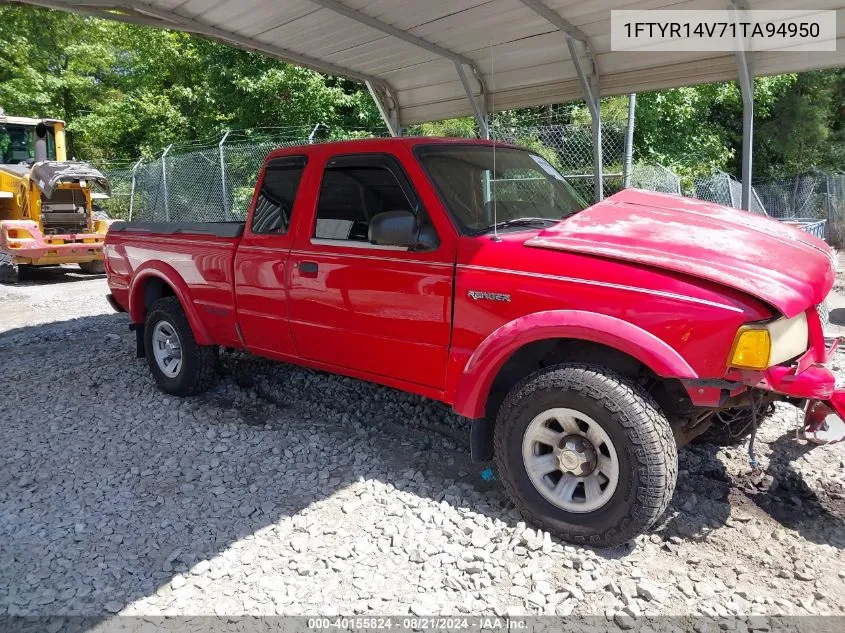 2001 Ford Ranger Super Cab VIN: 1FTYR14V71TA94950 Lot: 40155824