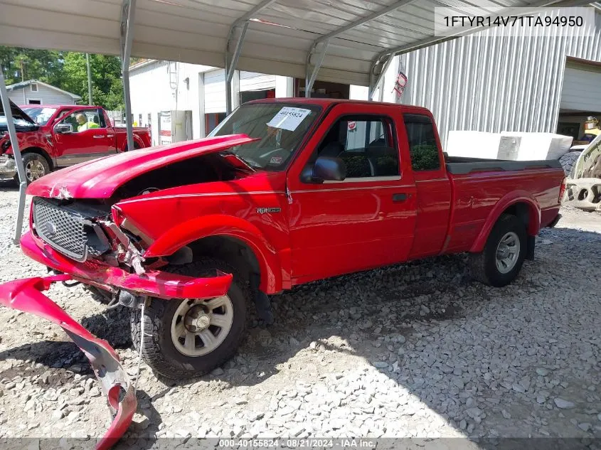 2001 Ford Ranger Super Cab VIN: 1FTYR14V71TA94950 Lot: 40155824