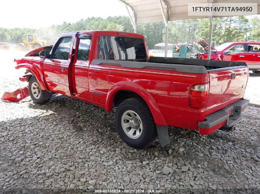 2001 Ford Ranger Super Cab VIN: 1FTYR14V71TA94950 Lot: 40155824