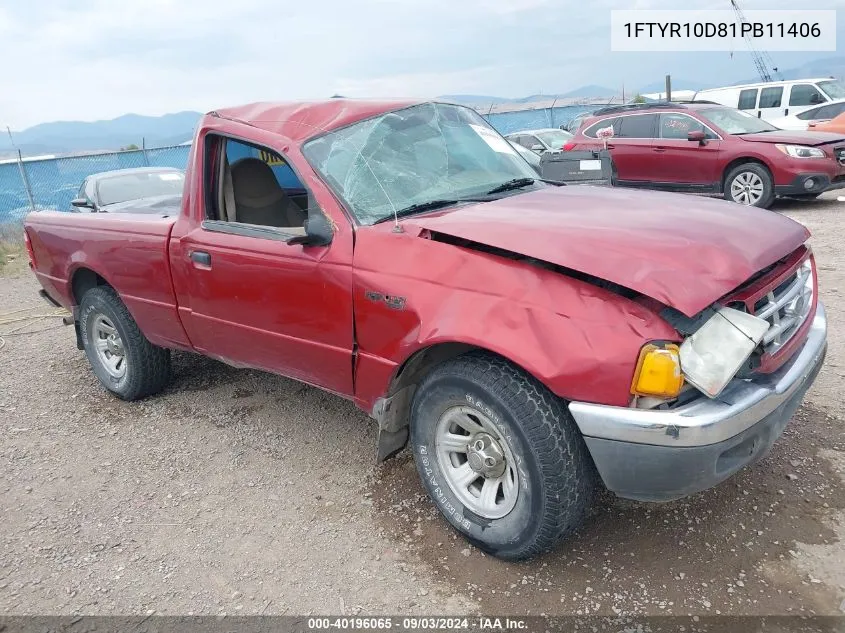 1FTYR10D81PB11406 2001 Ford Ranger Xl/Xlt