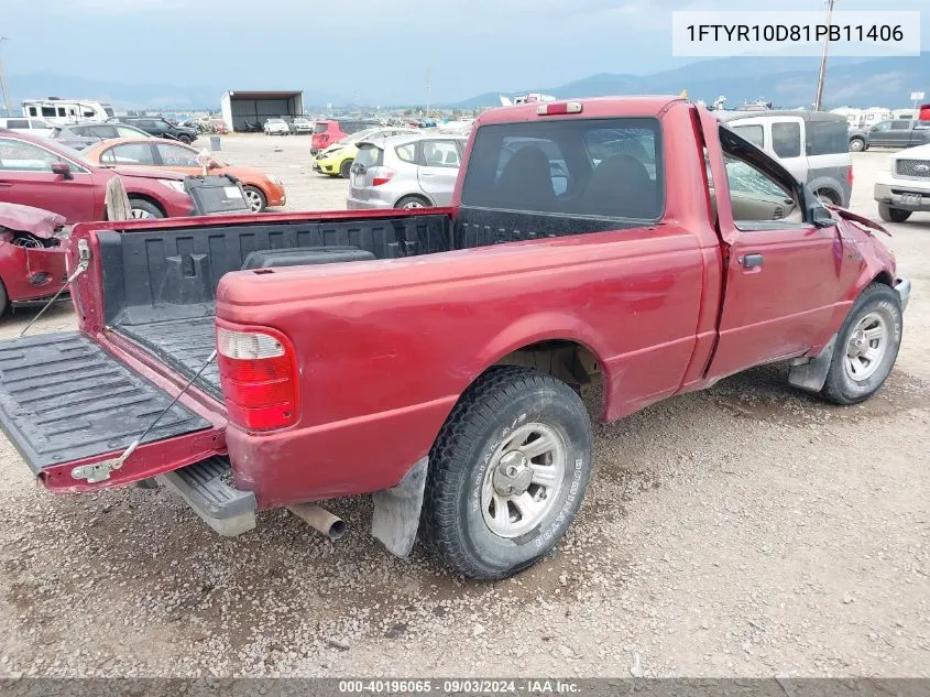 1FTYR10D81PB11406 2001 Ford Ranger Xl/Xlt