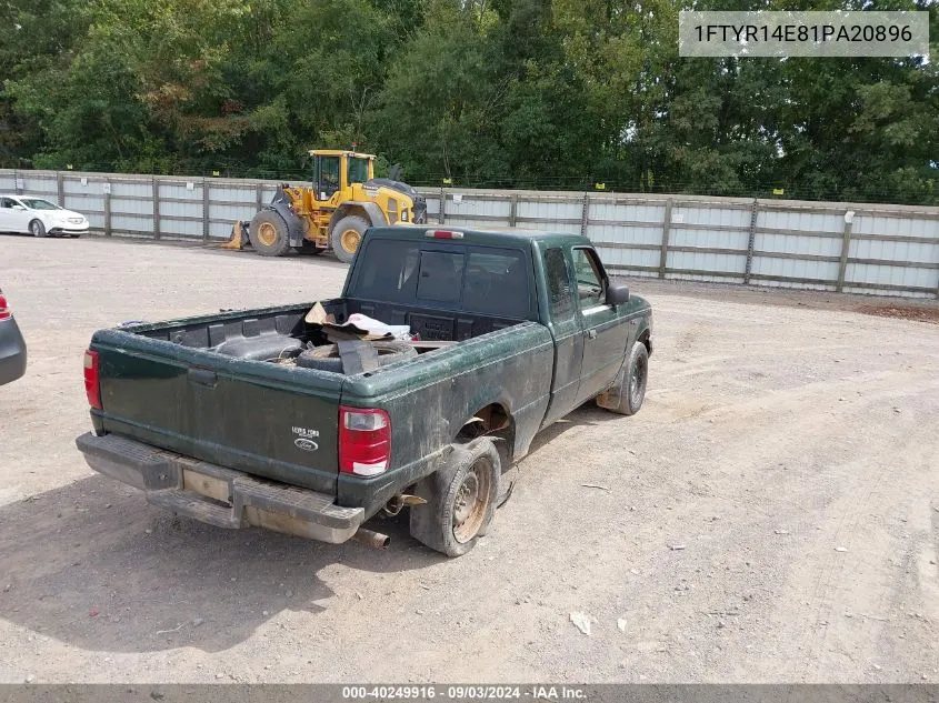 2001 Ford Ranger Edge/Xlt VIN: 1FTYR14E81PA20896 Lot: 40249916