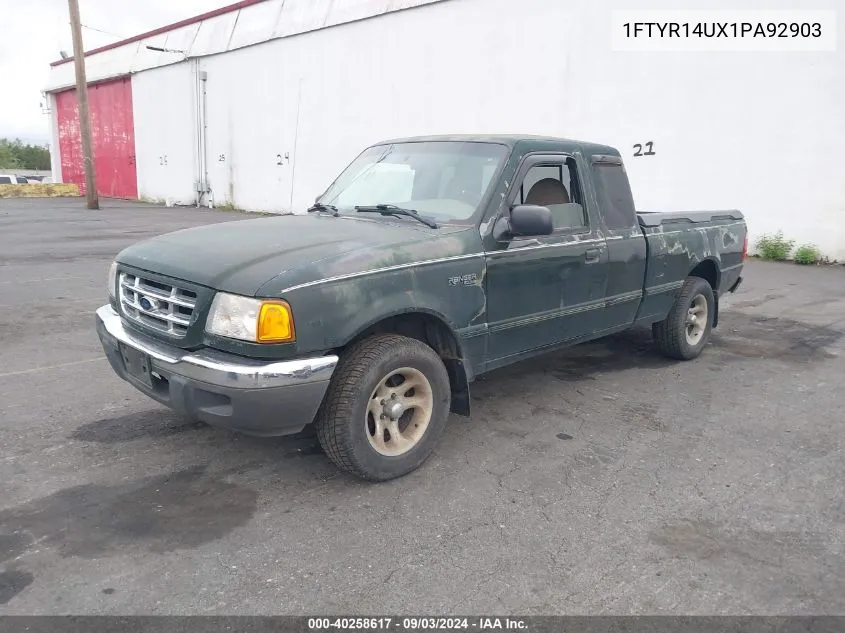 2001 Ford Ranger Edge/Xl/Xlt VIN: 1FTYR14UX1PA92903 Lot: 40258617