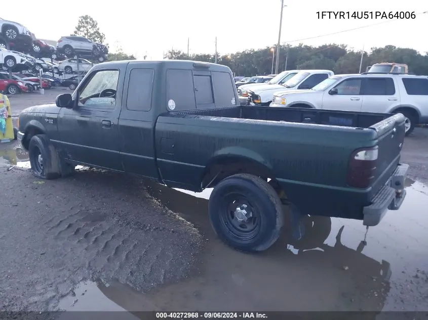 2001 Ford Ranger Edge/Xl/Xlt VIN: 1FTYR14U51PA64006 Lot: 40272968