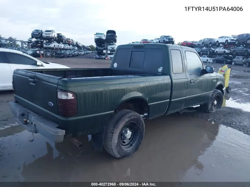 2001 Ford Ranger Edge/Xl/Xlt VIN: 1FTYR14U51PA64006 Lot: 40272968