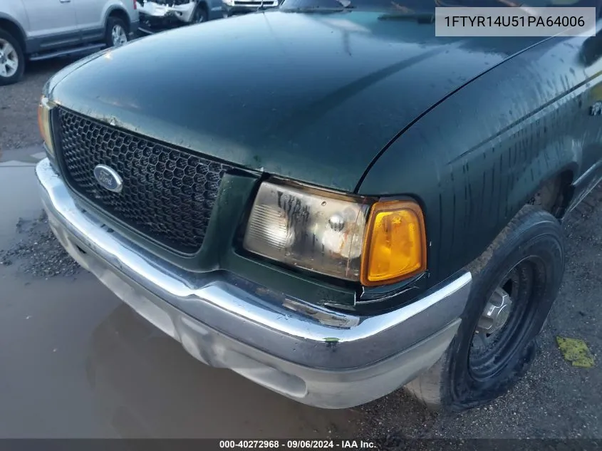 2001 Ford Ranger Edge/Xl/Xlt VIN: 1FTYR14U51PA64006 Lot: 40272968