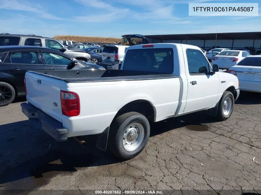 2001 Ford Ranger Xl/Xlt VIN: 1FTYR10C61PA45087 Lot: 40287652