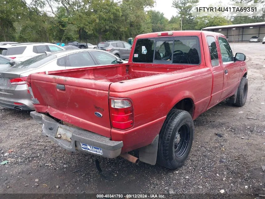 2001 Ford Ranger Edge/Xl/Xlt VIN: 1FTYR14U41TA69351 Lot: 40341793