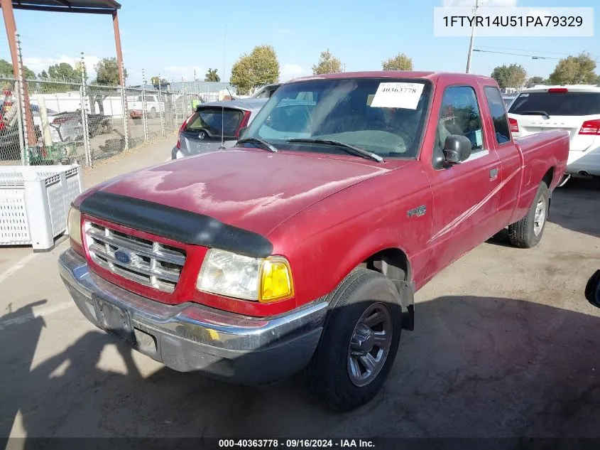 2001 Ford Ranger Super Cab VIN: 1FTYR14U51PA79329 Lot: 40363778