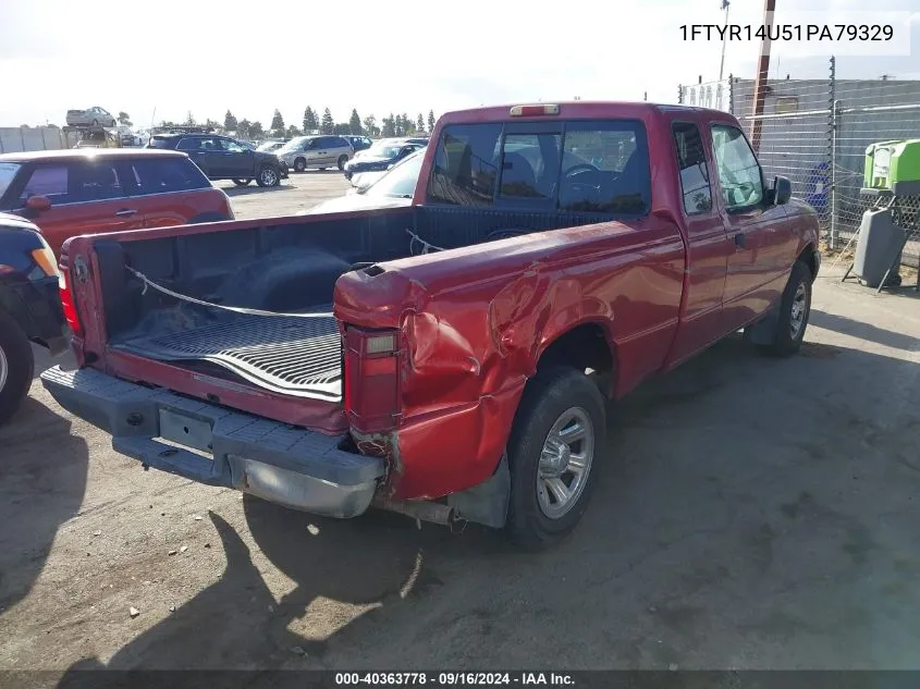 2001 Ford Ranger Super Cab VIN: 1FTYR14U51PA79329 Lot: 40363778