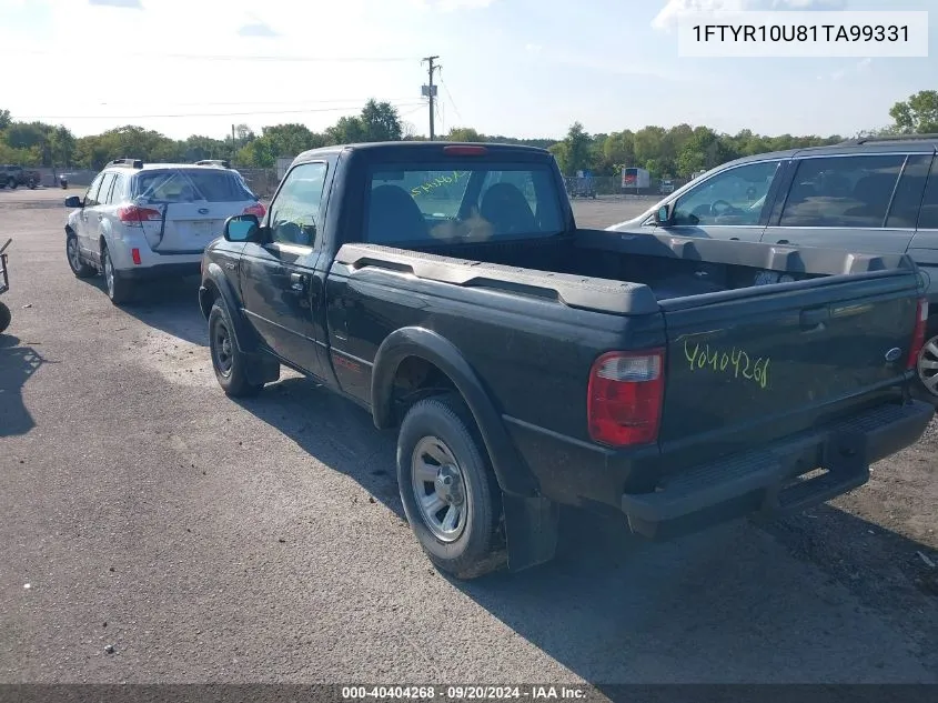 2001 Ford Ranger Edge/Xl/Xlt VIN: 1FTYR10U81TA99331 Lot: 40404268