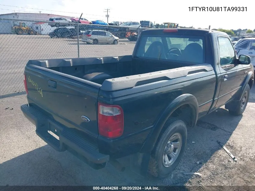 2001 Ford Ranger Edge/Xl/Xlt VIN: 1FTYR10U81TA99331 Lot: 40404268