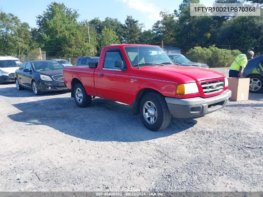 2001 Ford Ranger Xl/Xlt VIN: 1FTYR10D21PB70368 Lot: 40408383