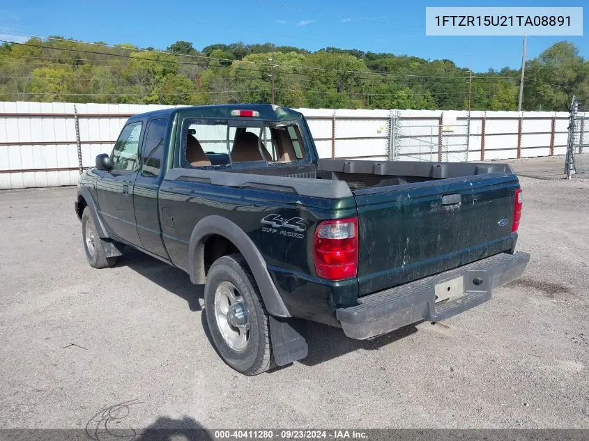 2001 Ford Ranger Super Cab VIN: 1FTZR15U21TA08891 Lot: 40411280