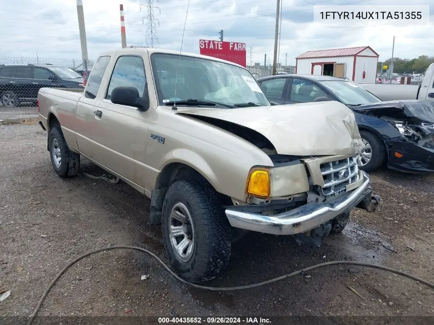 2001 Ford Ranger Edge/Xl/Xlt VIN: 1FTYR14UX1TA51355 Lot: 40435652