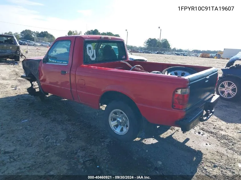 2001 Ford Ranger VIN: 1FPYR10C91TA19607 Lot: 40460921