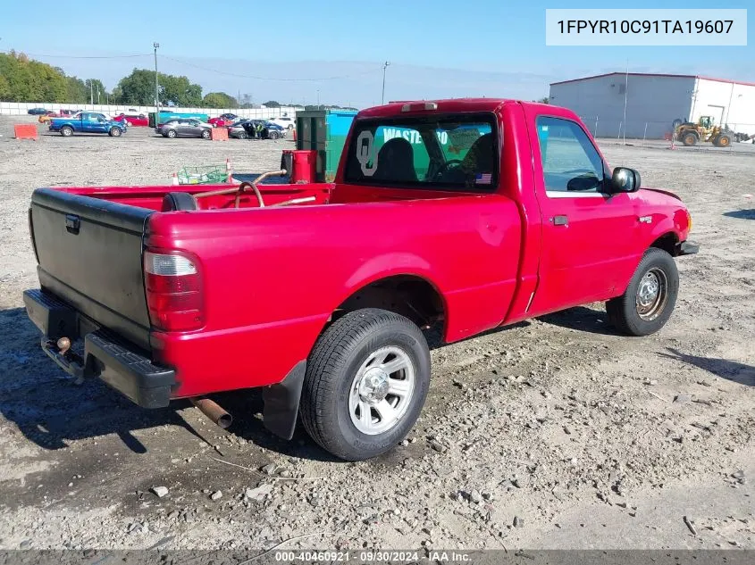 2001 Ford Ranger VIN: 1FPYR10C91TA19607 Lot: 40460921