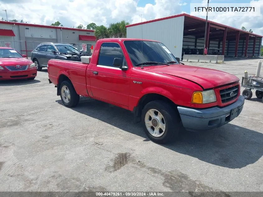 2001 Ford Ranger Xl/Xlt VIN: 1FTYR10D01TA72771 Lot: 40479261