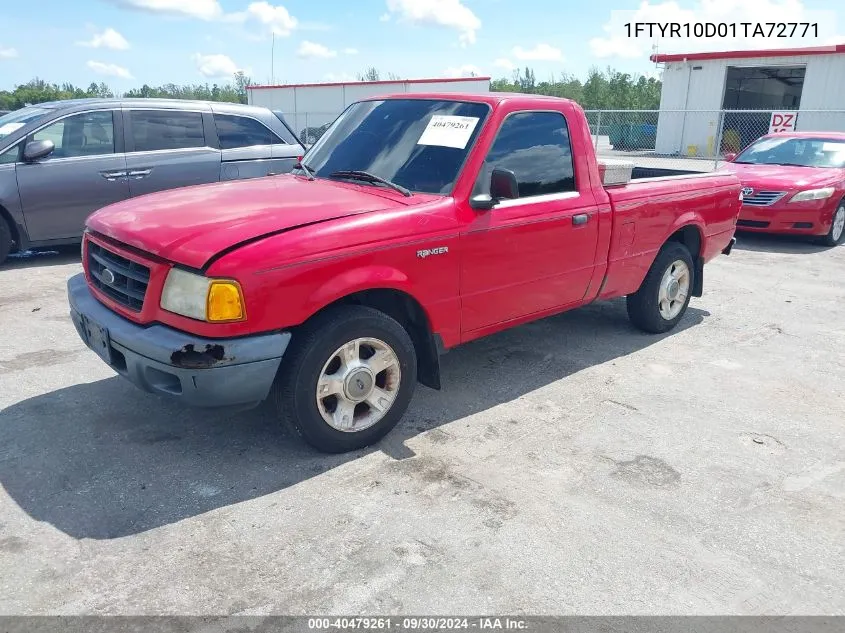 2001 Ford Ranger Xl/Xlt VIN: 1FTYR10D01TA72771 Lot: 40479261