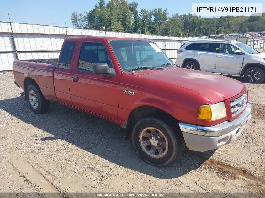 2001 Ford Ranger Edge/Xl/Xlt VIN: 1FTYR14V91PB21171 Lot: 40487409