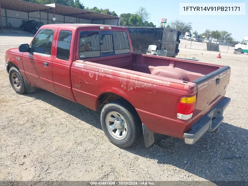 2001 Ford Ranger Edge/Xl/Xlt VIN: 1FTYR14V91PB21171 Lot: 40487409