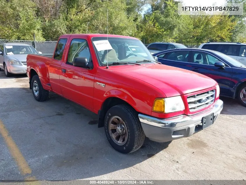 2001 Ford Ranger Edge/Xl/Xlt VIN: 1FTYR14V31PB47829 Lot: 40489248