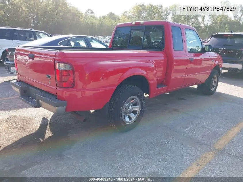 2001 Ford Ranger Edge/Xl/Xlt VIN: 1FTYR14V31PB47829 Lot: 40489248