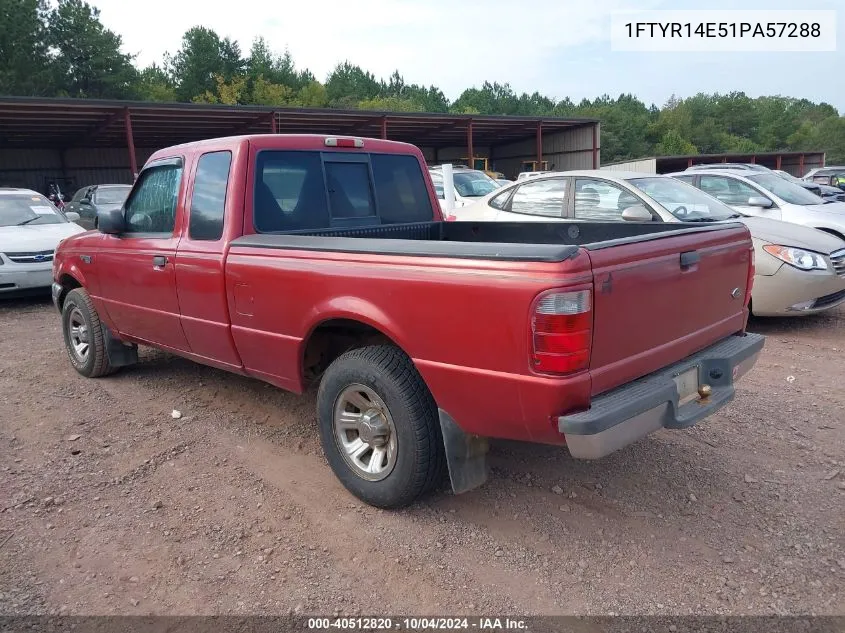 2001 Ford Ranger Edge/Xlt VIN: 1FTYR14E51PA57288 Lot: 40512820