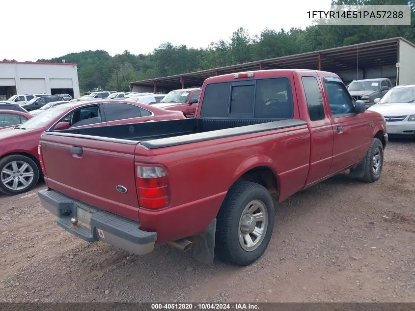 2001 Ford Ranger Edge/Xlt VIN: 1FTYR14E51PA57288 Lot: 40512820