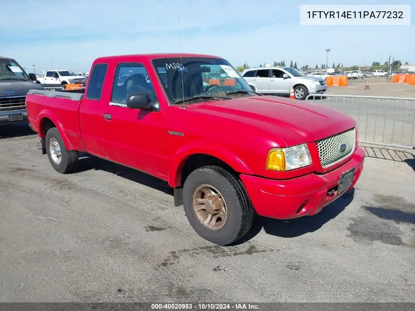 2001 Ford Ranger Edge/Xlt VIN: 1FTYR14E11PA77232 Lot: 40520953