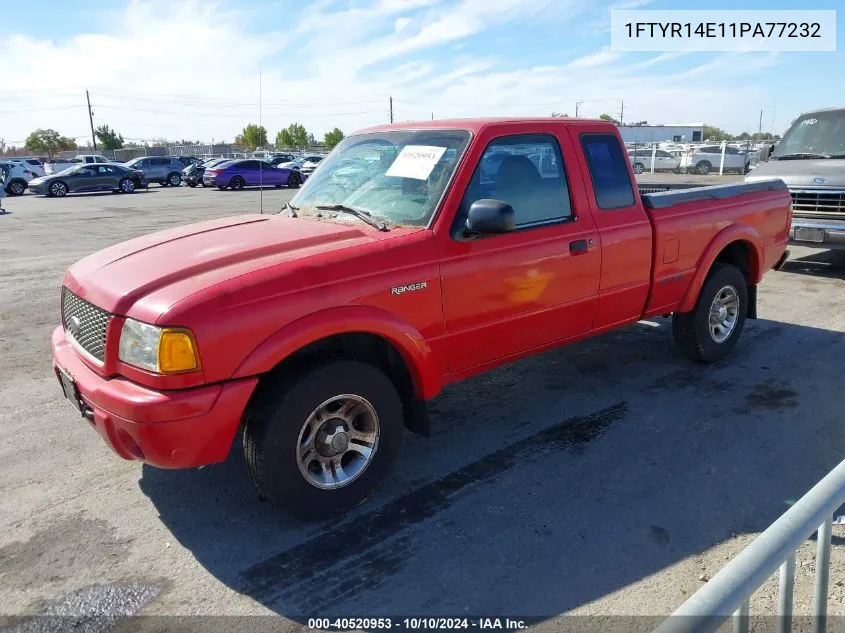 2001 Ford Ranger Edge/Xlt VIN: 1FTYR14E11PA77232 Lot: 40520953