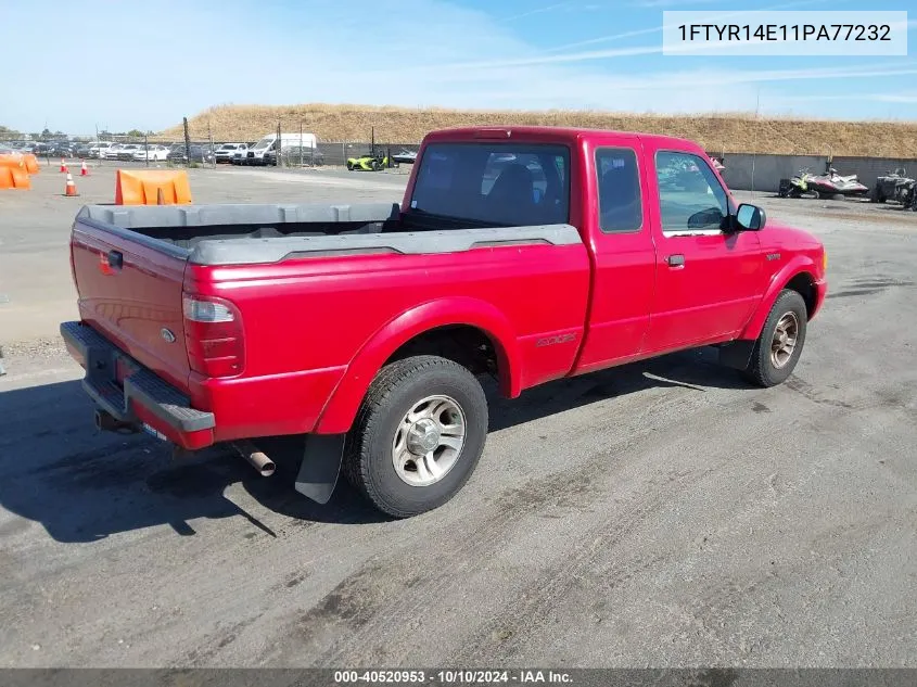 2001 Ford Ranger Edge/Xlt VIN: 1FTYR14E11PA77232 Lot: 40520953