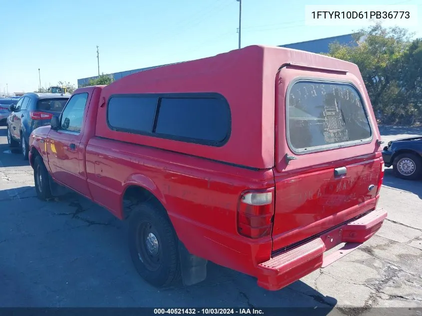 2001 Ford Ranger Xl/Xlt VIN: 1FTYR10D61PB36773 Lot: 40521432