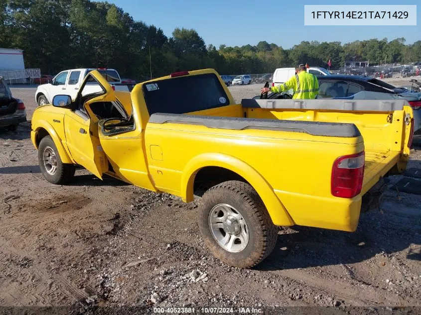 2001 Ford Ranger Super Cab VIN: 1FTYR14E21TA71429 Lot: 40523881