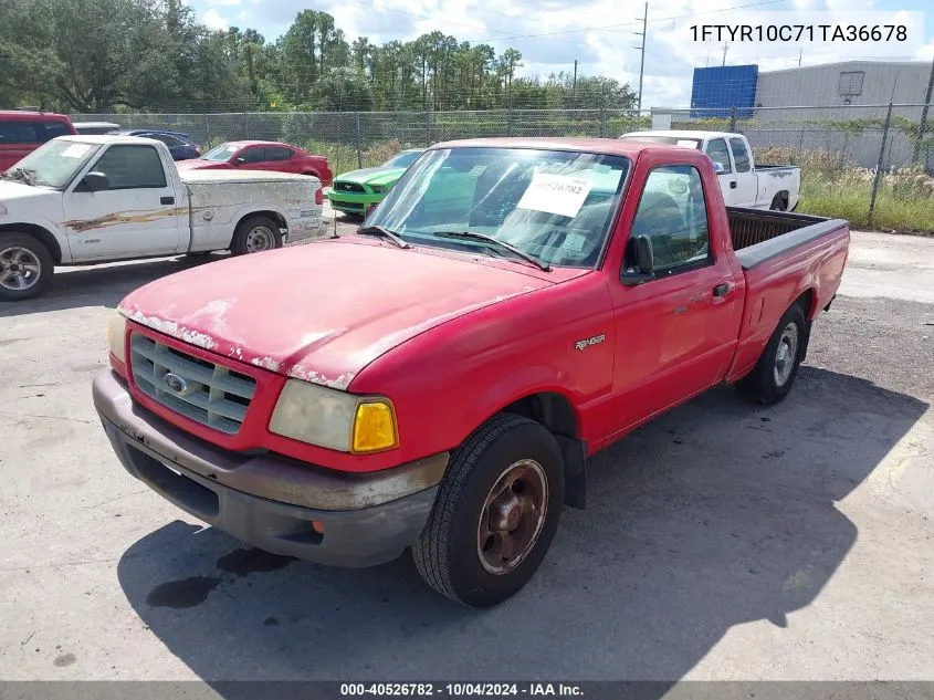 2001 Ford Ranger Xl/Xlt VIN: 1FTYR10C71TA36678 Lot: 40526782