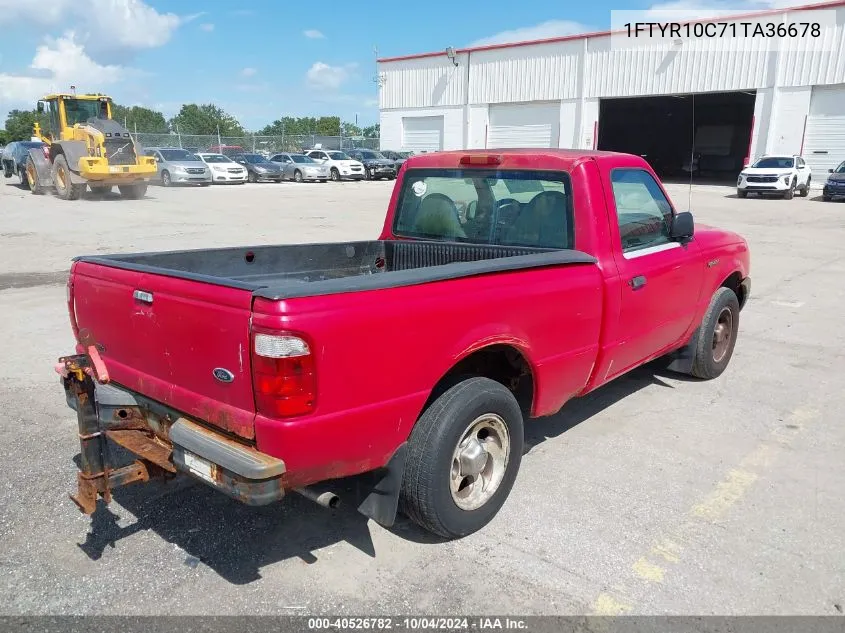 2001 Ford Ranger Xl/Xlt VIN: 1FTYR10C71TA36678 Lot: 40526782