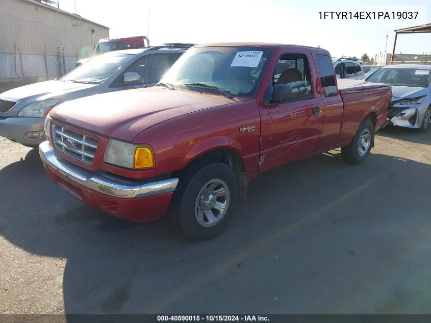 2001 Ford Ranger Edge/Xlt VIN: 1FTYR14EX1PA19037 Lot: 40590015