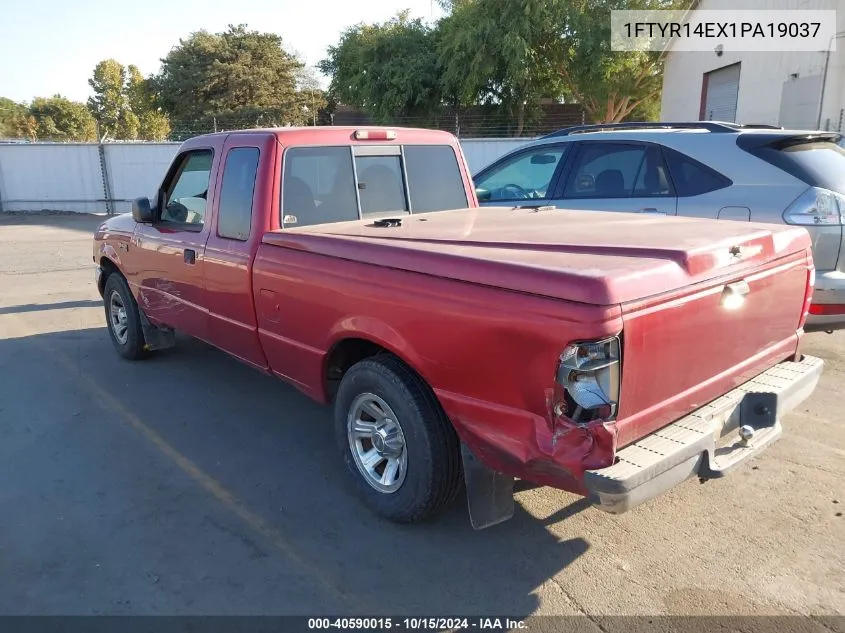 2001 Ford Ranger Edge/Xlt VIN: 1FTYR14EX1PA19037 Lot: 40590015