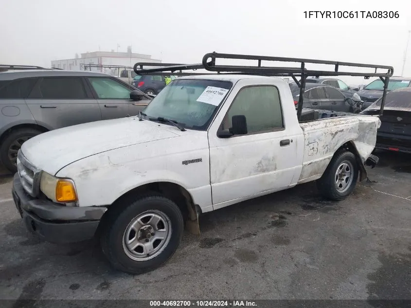 2001 Ford Ranger Xl/Xlt VIN: 1FTYR10C61TA08306 Lot: 40692700