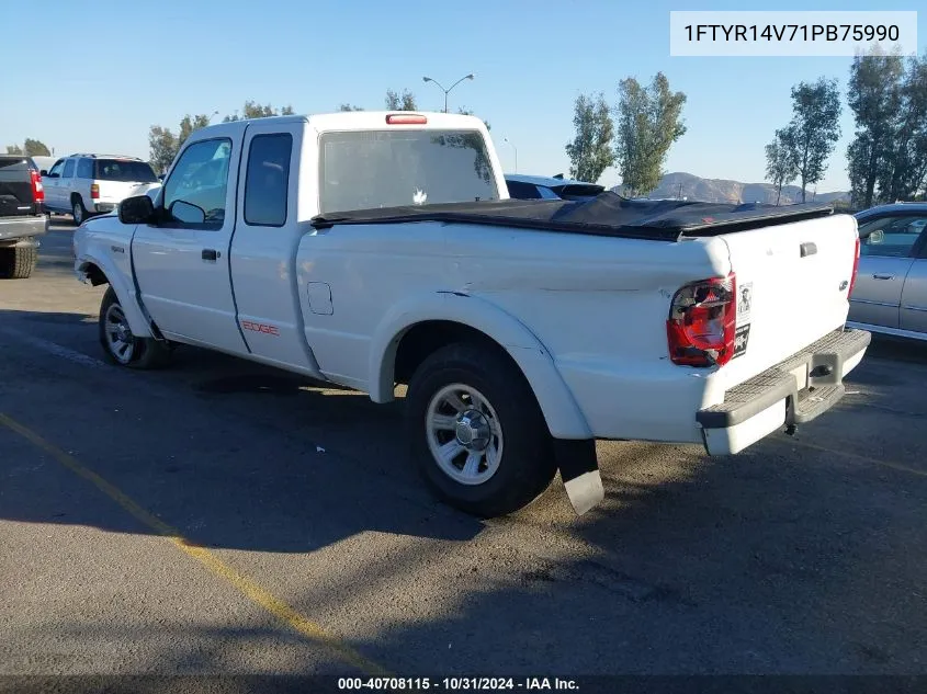 2001 Ford Ranger Edge/Xl/Xlt VIN: 1FTYR14V71PB75990 Lot: 40708115